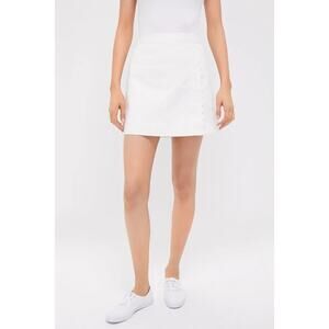 Tuckernuck White Billie Chino Mini Skirt Scalloped Pockets Size 2 NWT Coastal